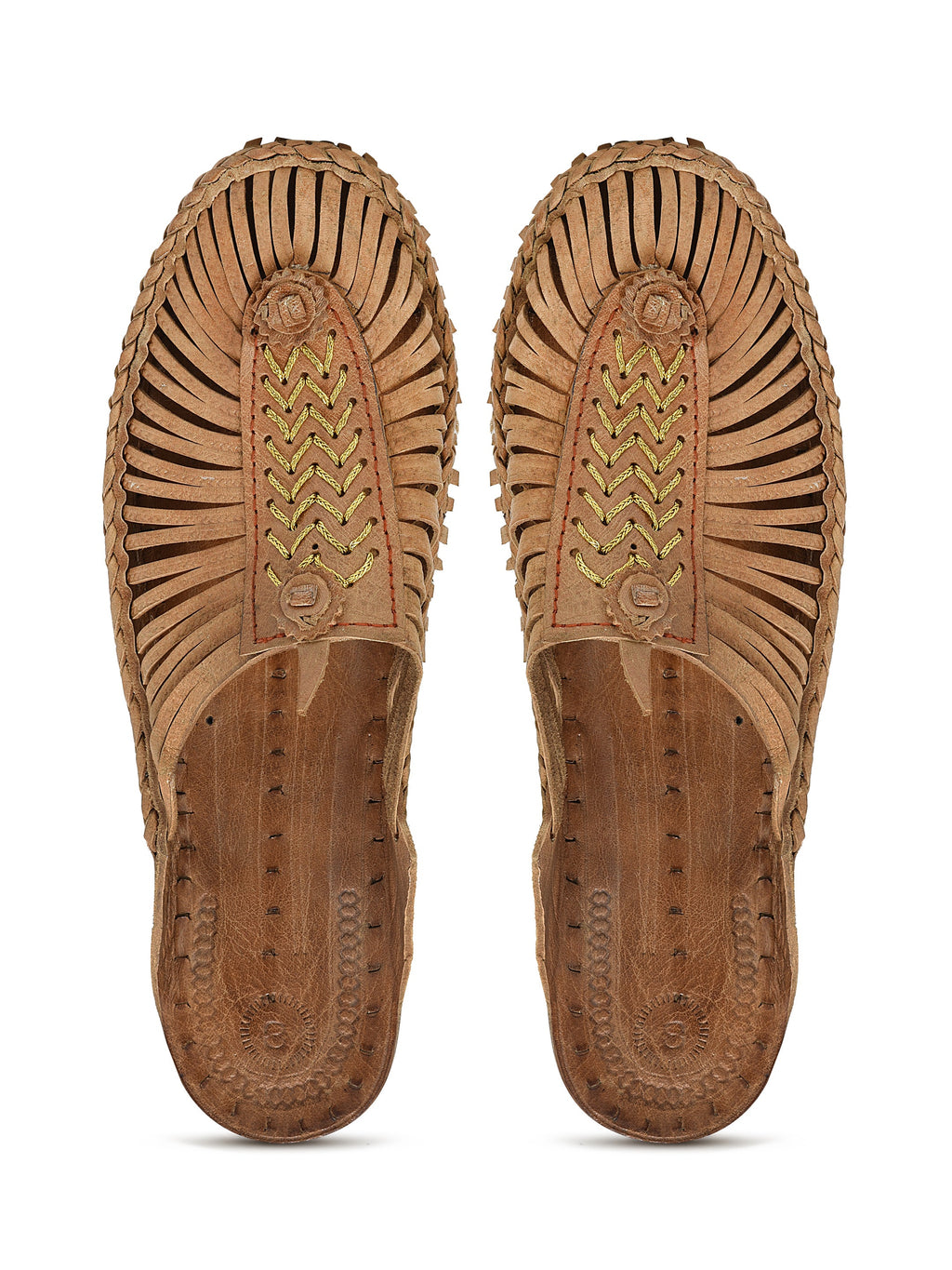 Pure Leather Tan Kolhapuri Sandals