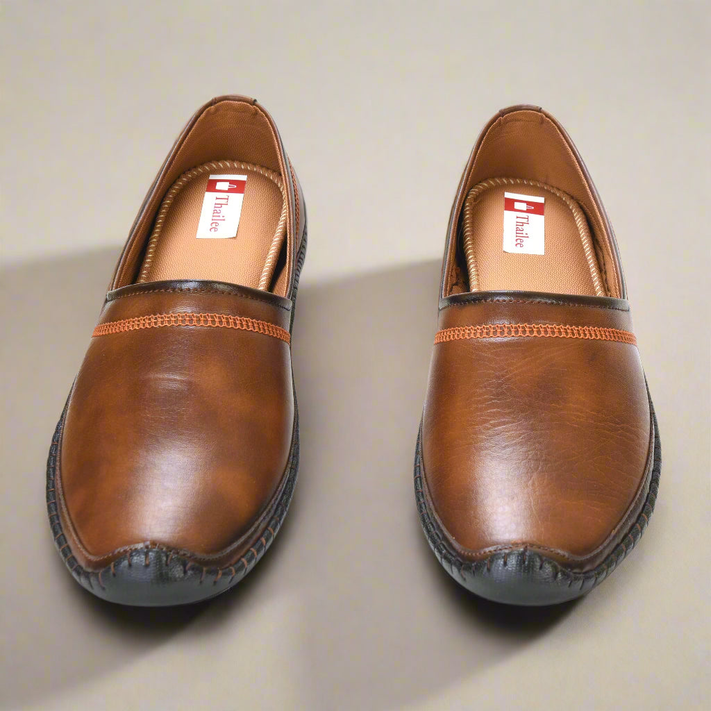 Kolapuri Centre Tan Men's Ethnic Jutis