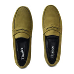 Men's Moss Green Suede Loafer Shoes