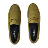 Men's Moss Green Suede Loafer Shoes