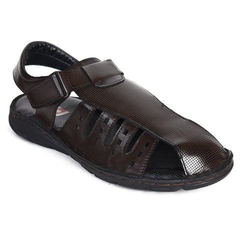 Kolapuri Centre Mens Coffee  Leather sandals