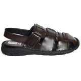 Kolapuri Centre Mens Brown Leather Sandals