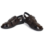 Kolapuri Centre Mens Brown Leather Sandals