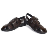 Kolapuri Centre Mens Brown Leather Sandals