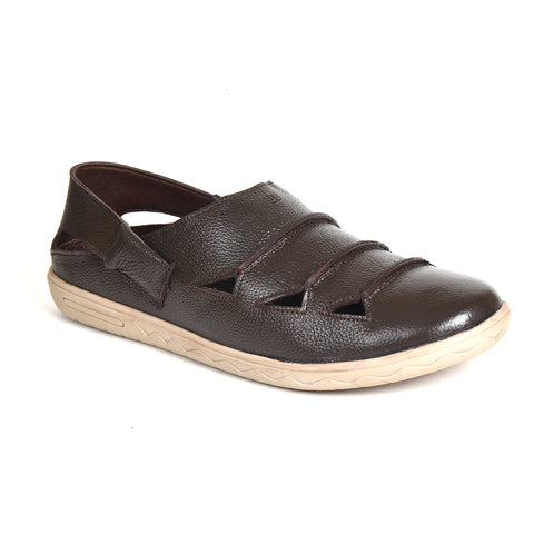 Men's Pure Leather Brown Sandals