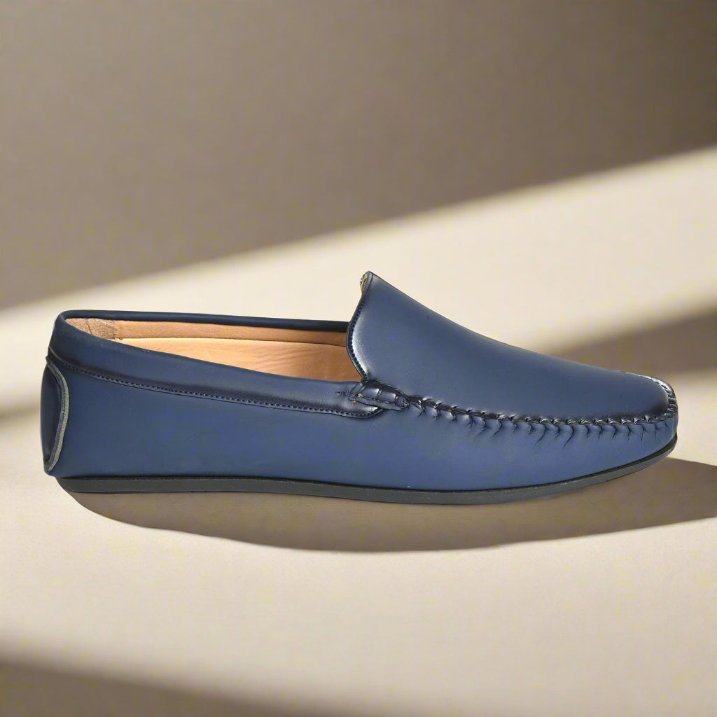Kolapuri Centre Men's Blue Loafer Shoes