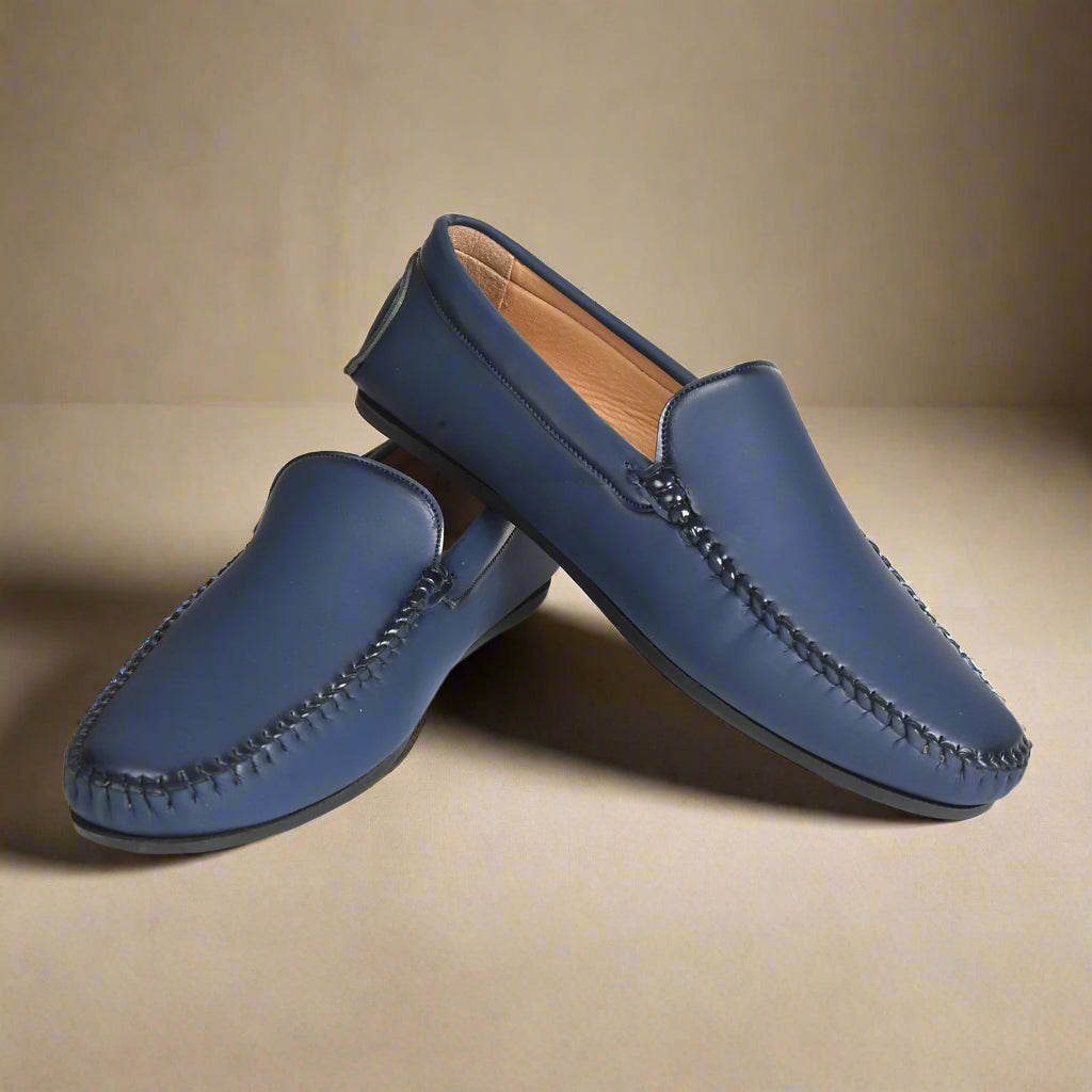 Kolapuri Centre Men's Blue Loafer Shoes