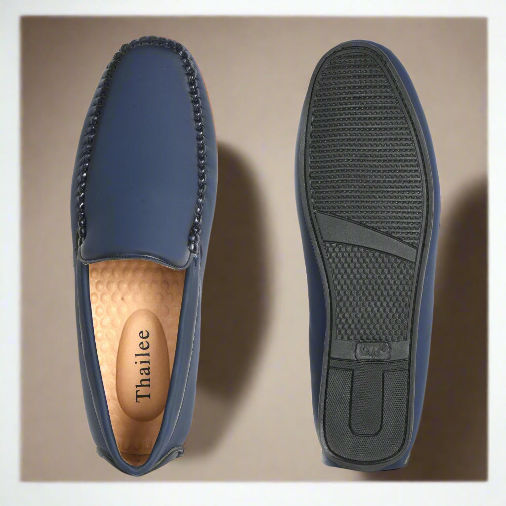 Kolapuri Centre Men's Blue Loafer Shoes