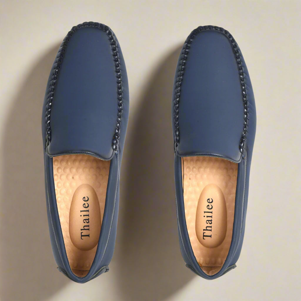 Kolapuri Centre Men's Blue Loafer Shoes