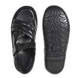 Men's Pure Leather Black Sandals