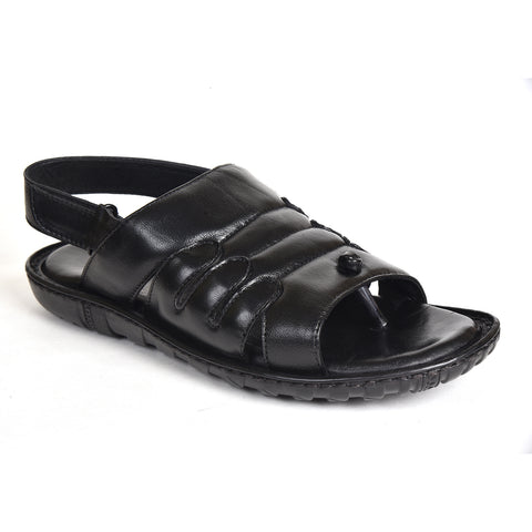 Men's Pure Leather Black Sandals