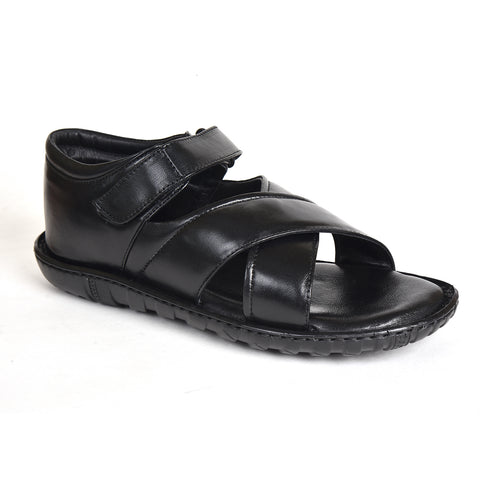 Men's Pure Leather Black Sandals