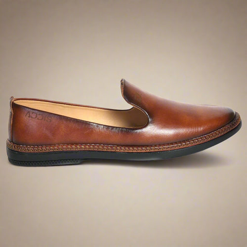 Kolapuri Centre Designer Brown Jutis For Men