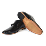 Kolapuri Centre Men's Black Monk Strap Shoes