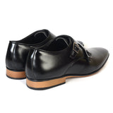 Kolapuri Centre Men's Black Monk Strap Shoes