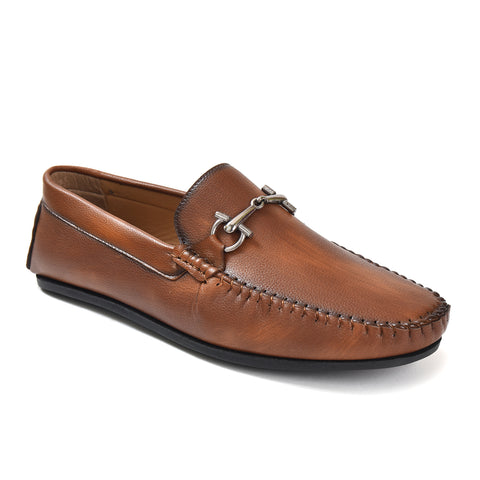 Kolapuri Centre Men's Tan Loafer Shoes